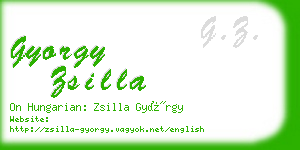 gyorgy zsilla business card